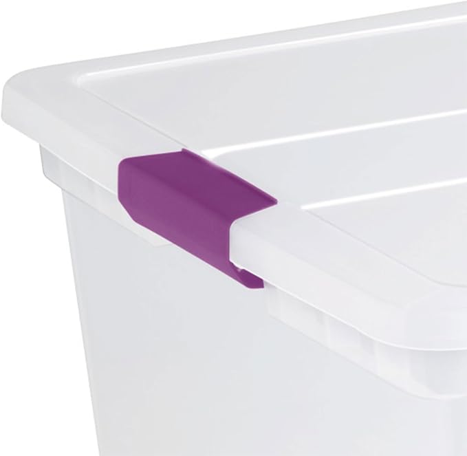 Sterilite 12-Pack 110 Quart ClearView Latch Box, Stackable Organizer Bins with Latching Lids - Clear Plastic Organization Containers for Closet, Bedroom, Shelving Units and Everyday Home Storage - Image 8