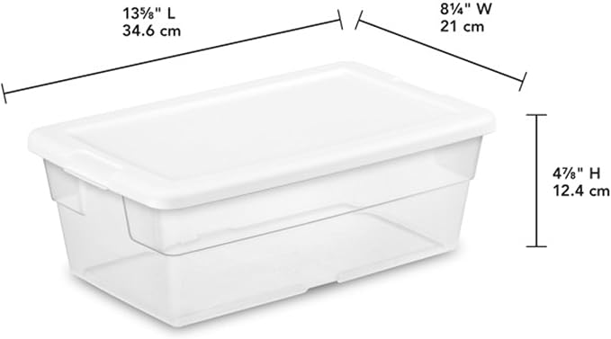 Sterilite 48-Pack 6 Quart Storage Box, Stackable Clear Plastic Bins with Snap-On Lids – Heavy-Duty Organizing Containers for Closet, Bathroom & Office - Image 2