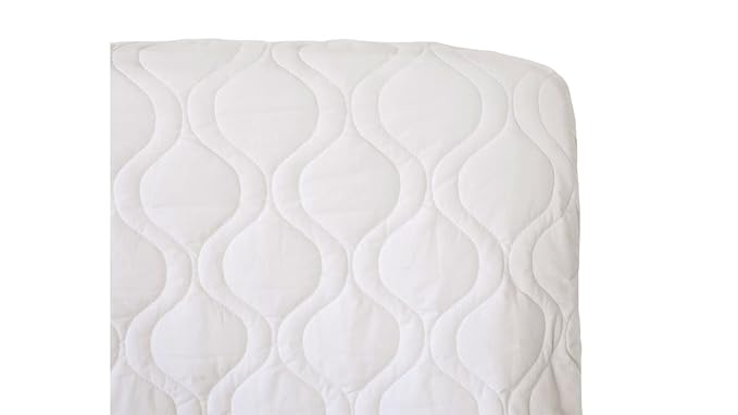 SheetWorld Quilted Fitted Mattress Pad for Stokke Sleepi 26 x 47, Solid White, Made in USA