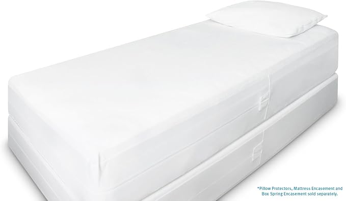 Twin Size SureGuard Box Spring Encasement - 100% Waterproof, Bed Bug Proof, Hypoallergenic - Premium Zippered Six-Sided Cover