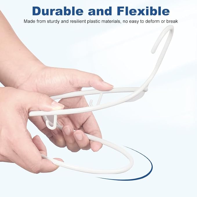 HOUSE DAY 1000 Pack Plastic Clothes Hangers, Commercial Bulk Shipment for Business, Sturdy Durable Lightweight Hanger White Ideal for Retail Dry Cleaners Warehouses, Save Cost & Warehouse Space - Image 6