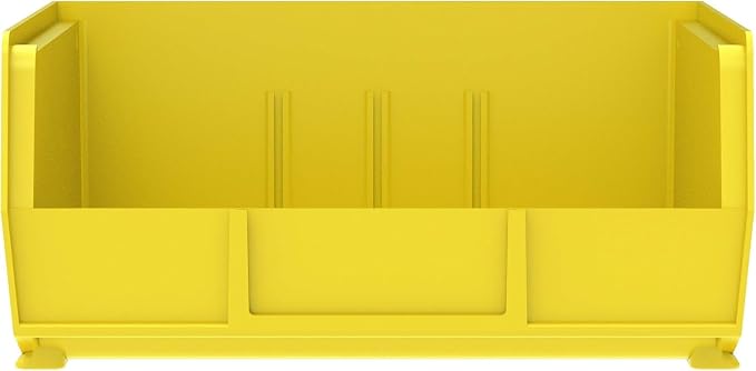 Akro-Mils 30235 AkroBins Plastic Storage Bins, Space-Saving Stackable Bins for Garage, Pantry, Craft Organization, 11" x 11" x 5", Yellow, 6-Pack - Image 9