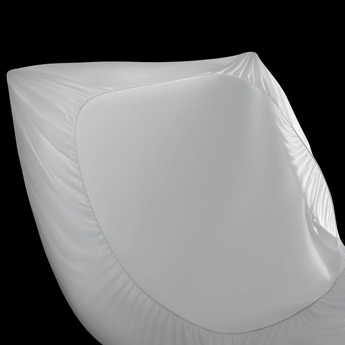 King Mattress Protector Tencel Luxury 100% Waterproof Mattress Protector,Silky Soft & Breathable,Noiseless Cooling Mattress Pad Cover Fitted 18" Deep Pocket(White,78"x80")