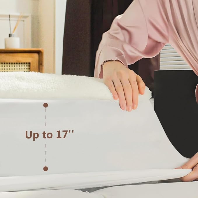 Heated Mattress Pad King Size - Dual Control Electric Mattress Pad with 4 Heat Settings & 10 Hour Auto Off,Bed Warmer Mattress Cover 15" Deep Pocket,ETL Certified,Machine Washable,78"x80"