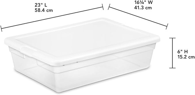 Sterilite Storage Box, Stackable Plastic Container Home Organizer, 28 Qt(20 Pack) - Image 2