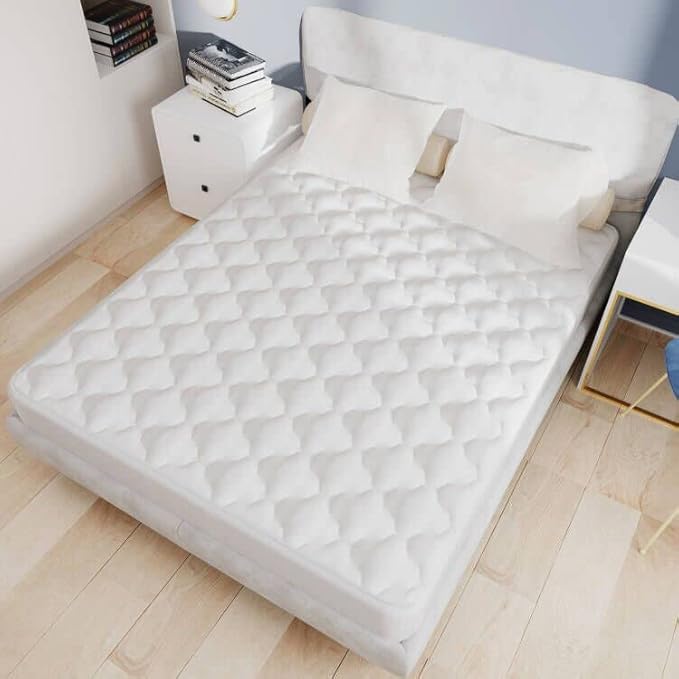 2 Pack Full Mattress Pad Waterproof Mattress Protector, Quilted Full Size Mattress Cover Fitted for Adults, Deep Pocket Mattress Protector Up to 18 inches, White (Cover Only)