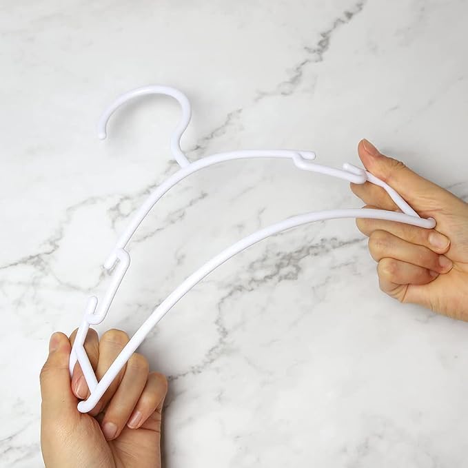 GoodtoU Baby Hangers 100 Pack, Plastic Infant & Toddler Clothes Hangers with Non-Slip Shoulder Notches, Space-Saving Nursery Closet Hangers for Newborn, White - Image 5