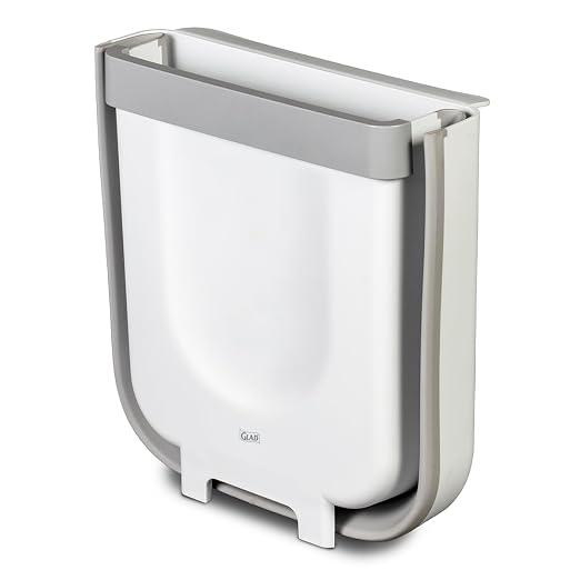 Glad Roomate Collapsible Waste Bin | Compact Travel Trash Can with Space-Saving Expandable Design | Indoor and Outdoor Disposal Basket, 2 Gallon, White - Image 10