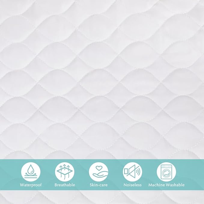 American Baby Company Waterproof Fitted Mini Crib Mattress Protector 38" x 24" - Quilted, Noiseless, Ultra-Soft & Breathable Pack n Play and Mini Crib Mattress Cover