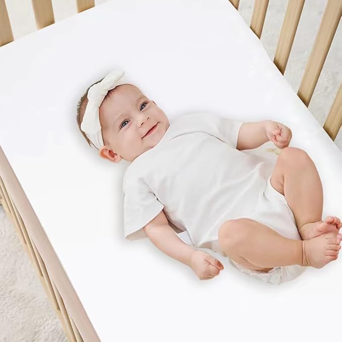 Nokolulu Waterproof Crib Mattress Protector: Toddler and Baby Mattress Protector Cover - Premium Soft Fitted Baby Sheet with 8 Inches Deep Pocket (28''x52'')