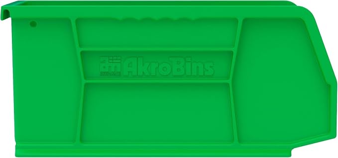 Akro-Mils 30230 AkroBins Plastic Storage Bins, Space-Saving Stackable Bins for Garage, Pantry, Craft Organization, 11" x 5" x 5", Green, 12-Pack - Image 7