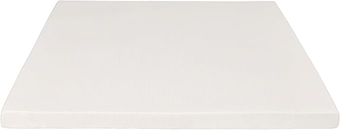 Pure Green Natural Latex Mattress Topper w/Luxury Cover - Firm - 2 Inch - Queen Size (GOTS Certified Organic)