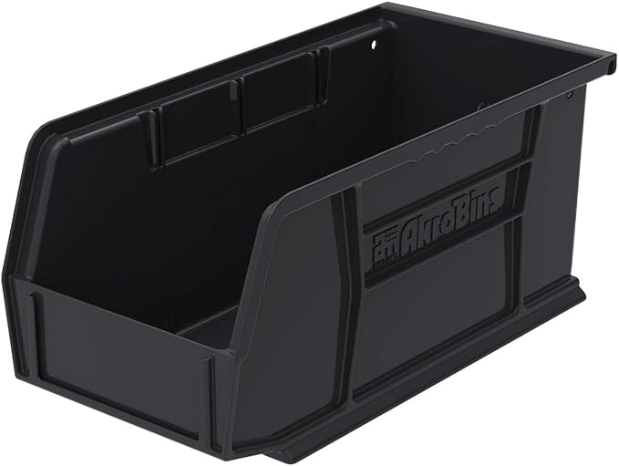 Akro-Mils 30230 AkroBins Plastic Storage Bins, Space-Saving Stackable Bins for Garage, Pantry, Craft Organization, 11" x 5" x 5", Black, 12-Pack - Image 11