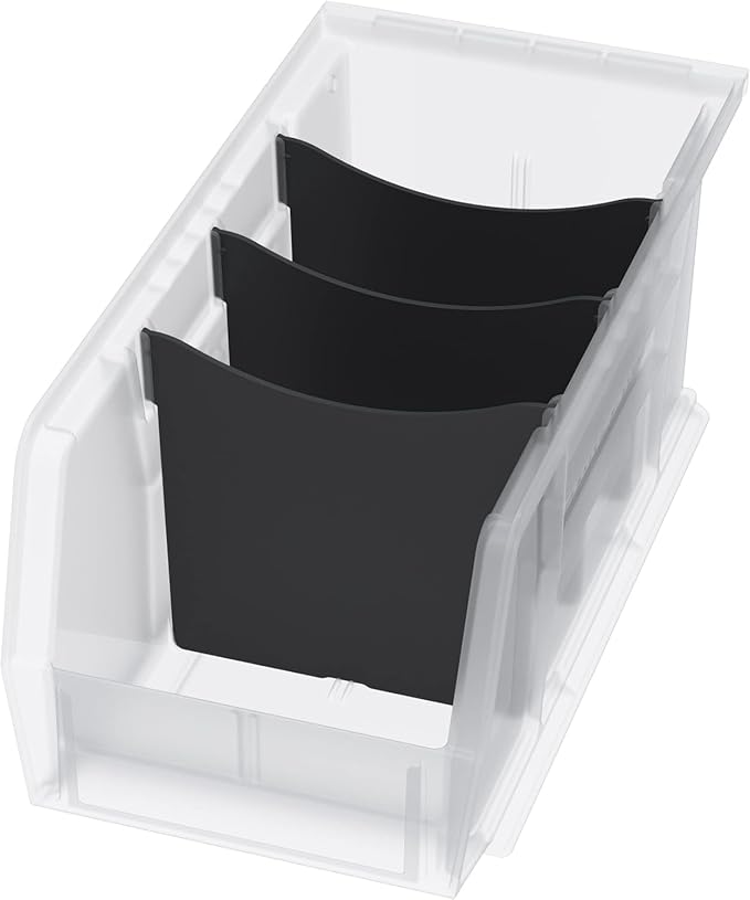 Akro-Mils 30230 AkroBins Plastic Storage Bins, Space-Saving Stackable Bins for Garage, Pantry, Craft Organization, 11" x 5" x 5", Clear, 12-Pack - Image 13