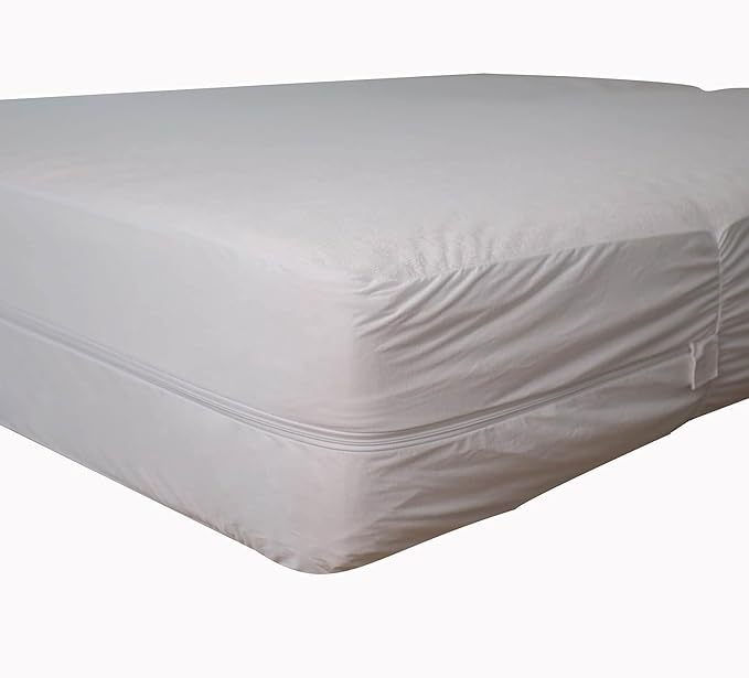 Zippered King Size Mattress Protector 6 Sided Complete Cover (Fits 11-15 in Deep Pocket) Waterproof Full Coverage Mattress Encasement