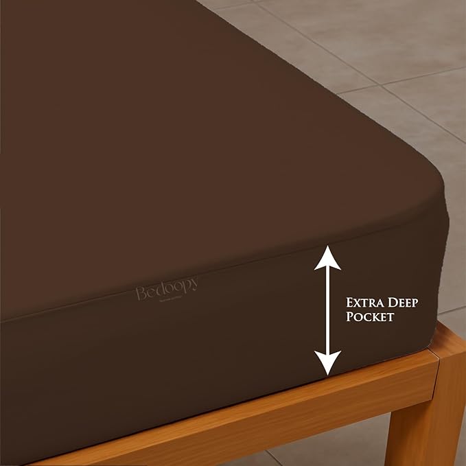 36X75 Cot Bed Waterproof Mattress Protector Pad Cover RV Bunk & Truck Sleeper Soft Terry Cotton Chocolate Luxury RV Mattress Protector 8" Inch Deep Pocket Easy Care