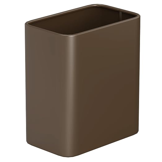 Cesun Small Bathroom Trash Can, 2.1 Gallons, Open-Top, Brown Metal, Stainless Steel, Modern, Ideal for Bathroom, Bedroom, Home Office,Toilet, Rv,Near Desk, Under Sink by Cesun
