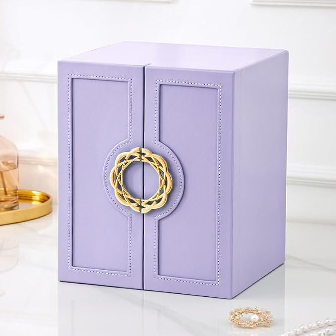 Cute Jewelry Box for Women teen Girls Jewelry Organizer Large Jewelry Organizers and Storage Faux Leather Jewelry Storage Jewlery Box Jewellery Box Joyeros Organizador De Mujer - Image 2