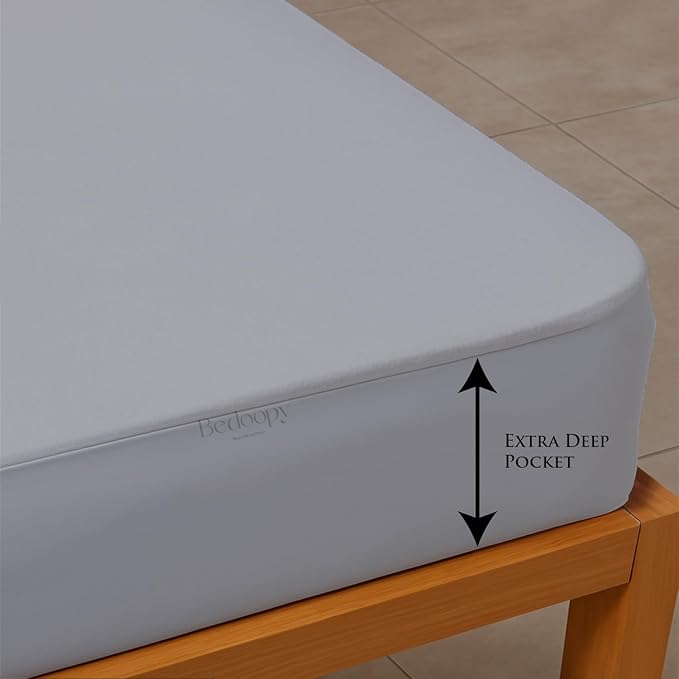 36X76 Truck Sleeper Waterproof Mattress Protector Pad Cover RV Bunk & Truck Sleeper Soft Terry Cotton Light Grey Luxury RV Mattress Protector 6" Inch Deep Pocket Easy Care