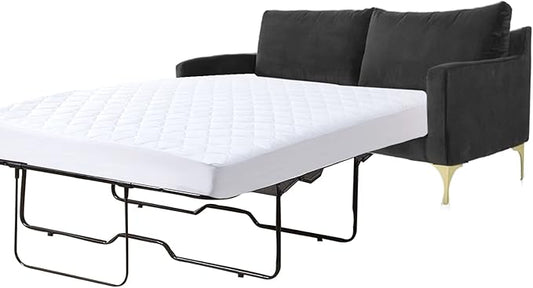 Waterproof Sleeper Sofa Queen Mattress Protector Pad 60x72 for Pull Out Sofa Bed Quilted Fitted Matress Cover Up to 8 inch Deep Pocket White