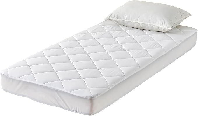 Kingnex Twin XL Mattress Topper for Extra Long Twin Bed Dorm Room Size Fluffy Matress Cover Quilted Fitted Mattress Pad with Deep Pocket