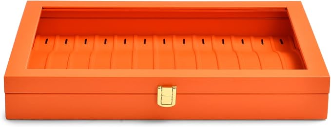 Oirlv Premium Leather Necklace Bracelet Organizer Tray with Acrylic Lid Jewelry Display Case Drawer Insert Jewelry Organizer for women - Image 6