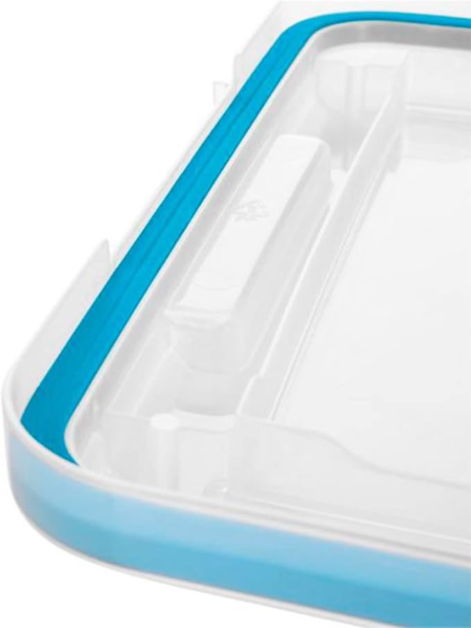 Sterilite 54 Qt Gasket Box, Stackable Storage Bin with Latching Lid and Tight Seal, Plastic Container to Organize Basement, Clear Base and Lid, 1-Pack - Image 4