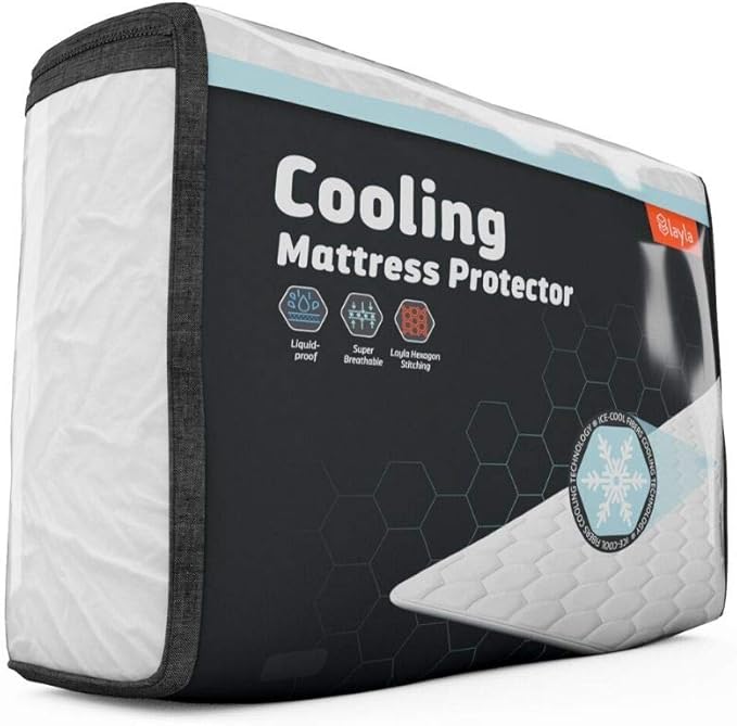 Layla Mattress Protector, Liquid Proof Mattress Pad Barrier | Breathable Waterproof Bed Encasement That Sleeps Cool, 3 Models for a Custom Sleep Experience | Size King - Cooling Protector