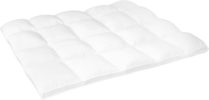 Superior Mattress Topper, Down Alternative, 2 Inch Deep Sized Bed Pillow Top, Comfort Pad, Fluffy Mattress-Topper Protector, Plush Cooling Extra Soft, Hotel Quality, Sleep, All-Season, Full, White