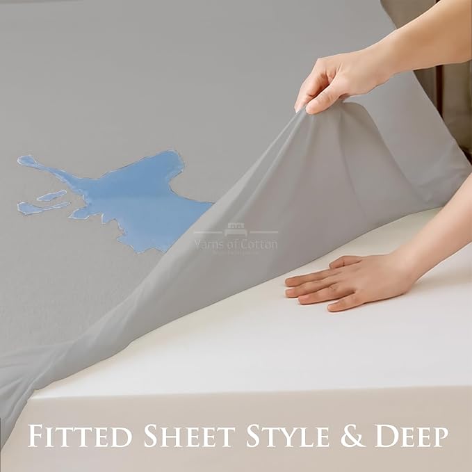 Cot Mattress Protector 33"x75" Waterproof, Terry Soft and Noiseless Mattress Protector Perfect for Daybed 33" X 75" Mattress/Narrow Twin/Cot Size/Rv Bunk/Camping Cot (Light Grey)