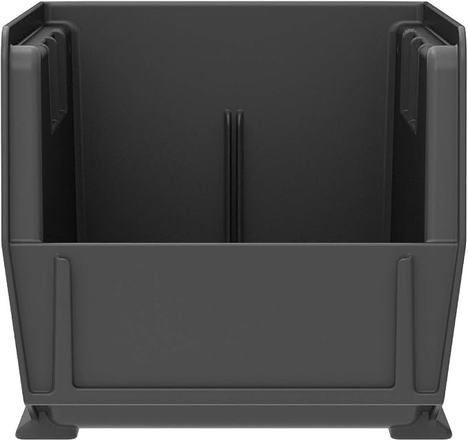 Akro-Mils 30230 AkroBins Plastic Storage Bins, Space-Saving Stackable Bins for Garage, Pantry, Craft Organization, 11" x 5" x 5", Black, 12-Pack - Image 8