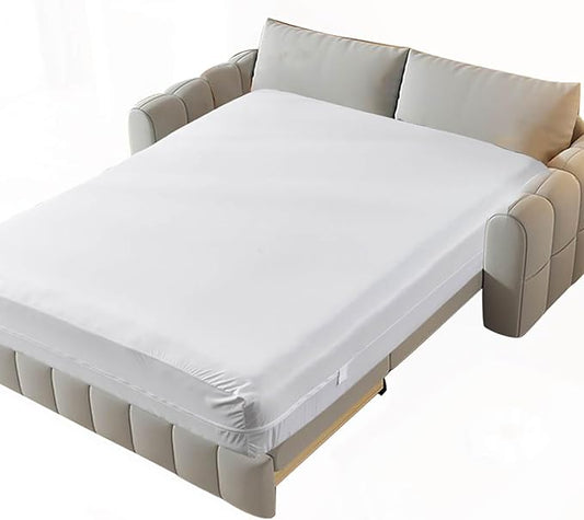 Kingnex 60x72x6 Zippered Sleeper Sofa Queen Mattress Encasement Cover Waterproof 6 Sided Mattress Protector for Sofa Bed