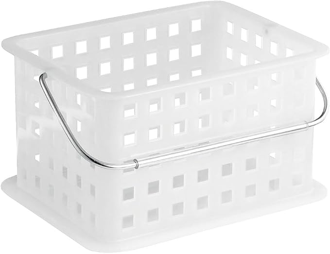 iDesign Small Shower Caddy with Handle, Portable Shower Organizer for Dorm or Bathroom, Clear Frost - Image 9