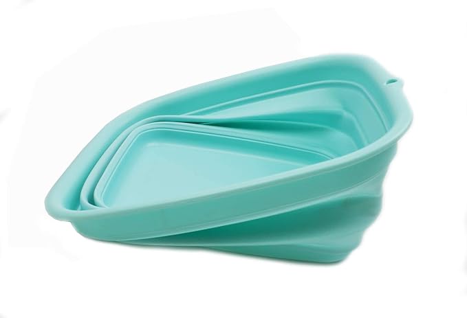 SAMMART 7.7L (2 Gallon) Collapsible Tub - Foldable Dish Tub - Portable Washing Basin - Space Saving Plastic Washtub (Lake Green, S) - Image 4