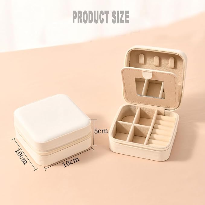 Compact And Secure Jewelry Boxes For Women Small Jewelris Box For Travel Portable Case With Lock Key Beautiful Jewelry Organizer And Storage Solution - Image 2