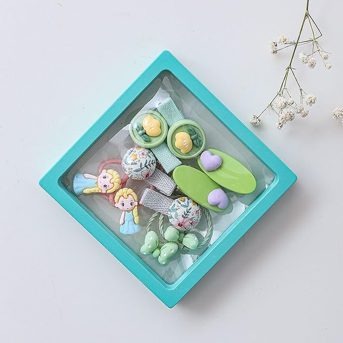 12PCS 3D Floating Frame Display Stand, Jewelry Box, Gift Box, Ornament Organizer, Small Travel Jewelry Box, PE Film Anti-Oxidation, Suspended Display Box Stackable (3.54*3.54，Type 4) - Image 2