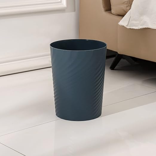 UUJOLY Plastic Small Trash Can Wastebasket, Garbage Container Basket for Bathrooms, Laundry Room, Kitchens, Offices, Kids Rooms, Dorms, 1.8 Gallon, Bluish Green, 2 Pack - Image 2