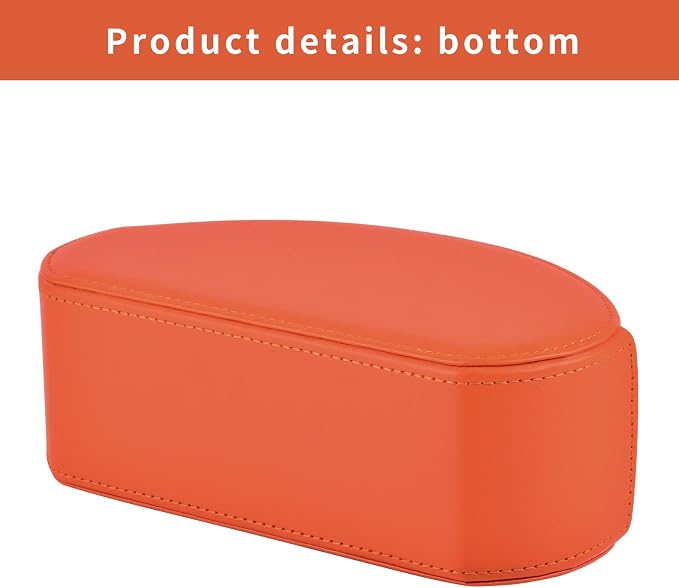 Remote Control Holder,TV Remote Caddy/Box with 5 Compartments,Bedside Table Organizer for Controller,Glasses,makeup brushes,jewelry and Media Player,Pen/Pencil Storage(Orange) - Image 5