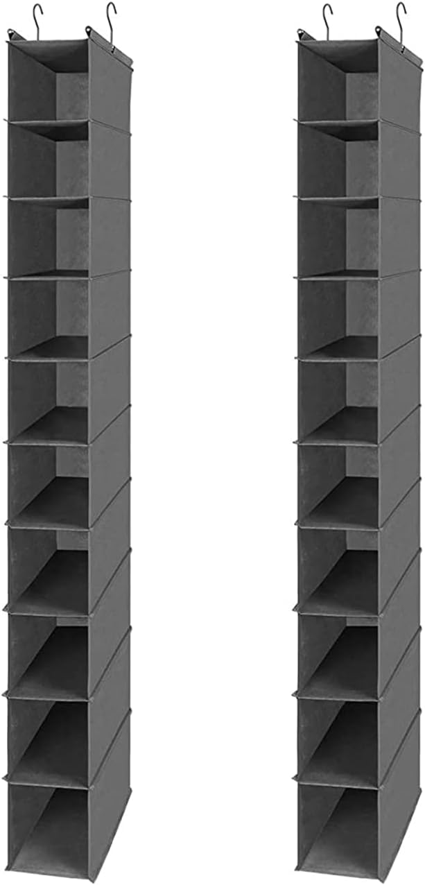 MAX Houser 10-Shelf Hanging Shoe Shelf Organizer, Hanging Shoe Storage for Closet,Pack of 2(Grey) - Image 9