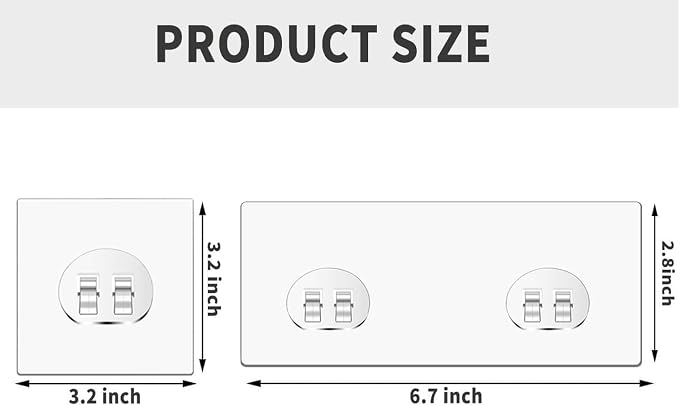 8pcs Shower Caddy Adhesive Replacement, Shower Shelves Strip Pad Organizer Sticker, Bathroom Heavy Duty Strong Sticky Wall No Drilling Transparent - Image 3