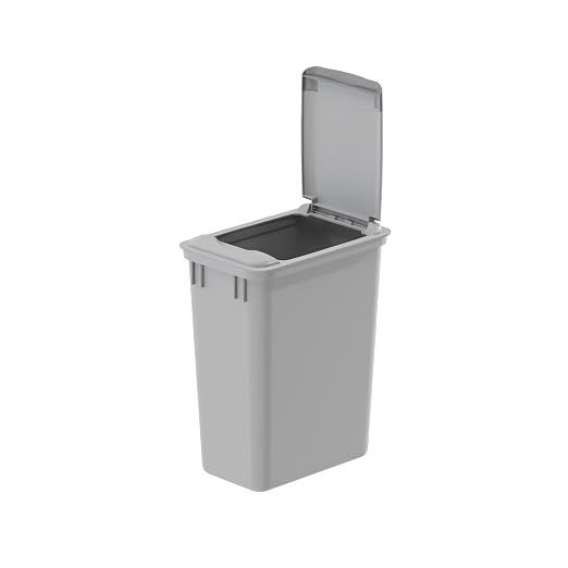 Dowell Wastebasket Trash Can Container, Plastic Garbage Bin, Stackable, for Kitchen, Office, Home & Commercial Use, Fits Under Sink/Desk - Grey (1, 35 QT LID Only) - Image 2