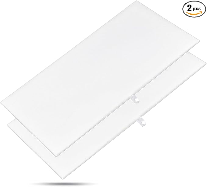 TheDisplayGuys For Your Modern Living 2-Pack Flat Foam Cushion Jewelry Display Pad Inserts - Hook & Loop - Tray/Case Liners - Necklaces, Bracelets, Watches (White) by The Display Guys by TheDisplayGuysForYourModernLiving