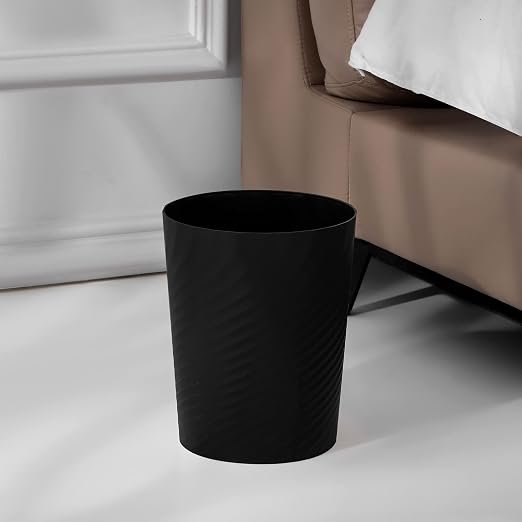 UUJOLY Bathroom Small Trash Can with Trash Bag Plastic Garbage Can Round Waste Basket for Bathrooms, Laundry Room, Kitchens, Offices, Kids Rooms, Dorms, 1.8 Gallons, 3 Pack (White Grey Black) - Image 5