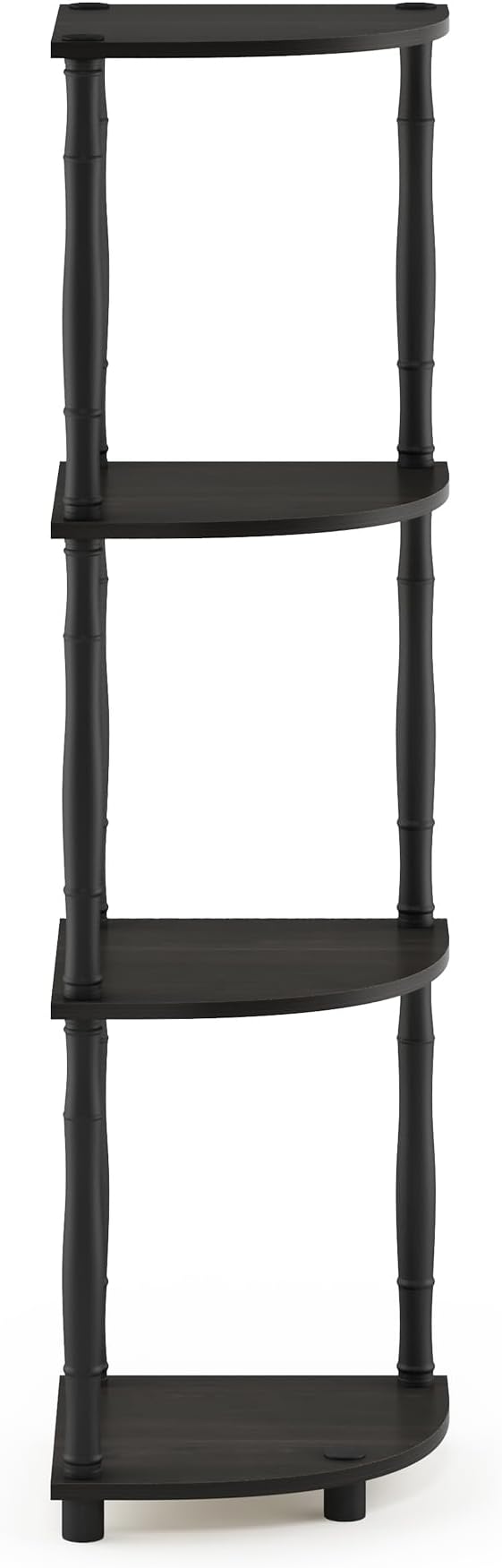 Furinno Turn-N-Tube 4-Tier Corner Display Rack Multipurpose Shelving Unit with Classic Tubes, Espresso/Black, 18114EX/BK, Espresso/Black Classic Tube - Image 5
