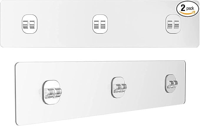 2PCS Shower Caddy Adhesive Replacement,Shower Shelves Adhesive Strip Pad Shower Organizer Sticker Replacement Bathroom Heavy Duty Strong Sticky Wall Adhesive by Murasakina