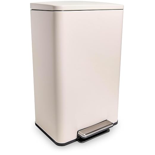 Simpli-Magic 50 Liter / 13.2 Gallon Soft-Close, Smudge Resistant Trash Can with Foot Pedal and Built in Filter- White Color by Simpli-Magic