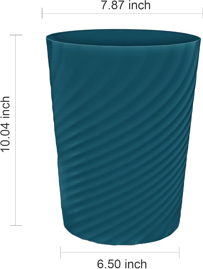 DAJITRE 1.8 Gallon Small Trash Can Wastebasket Recycling Bin Slim Profile for Compact Spaces Bathroom, Office, Bedroom, Kitchen (1.8 Gallon, Navy) - Image 7