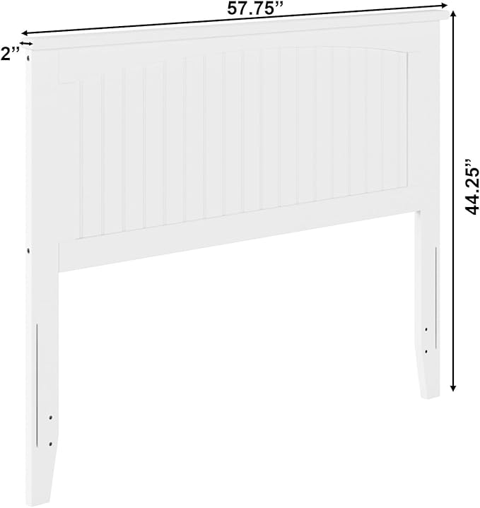 AFI, Nantucket Full Solid Wood Panel Headboard, White