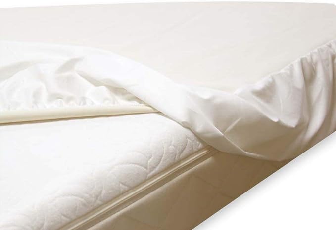Happsy Organic Waterproof Mattress Protector Pad - Elastic Fitted Mattress Protector - Machine Washable Mattress Topper Breathable Fitted Cover for Full Mattress - 53" x 75"