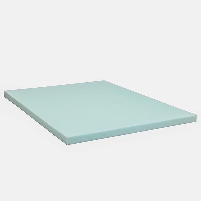 Beautyrest Thermagel Deluxe Cooling Pressure-Relieving Memory Foam Mattress Topper, Full, 3-Inch, Blue